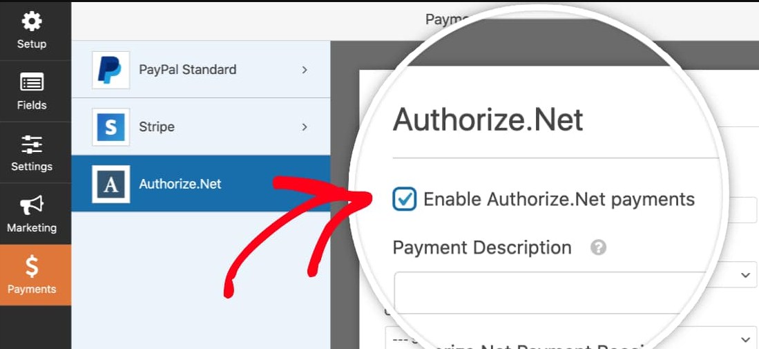 How to accept payment with Authoriz.net on your Site with WPForms